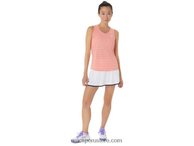 RPVB2507 guayaba Asics camiseta sin mangas con rayas de corte para mujer