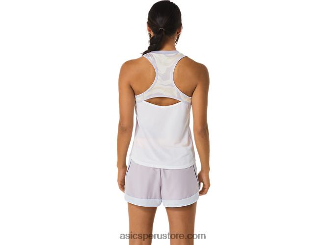 RPVB2521 violeta anochecer Asics Camiseta sin mangas con gráfico Match para mujer