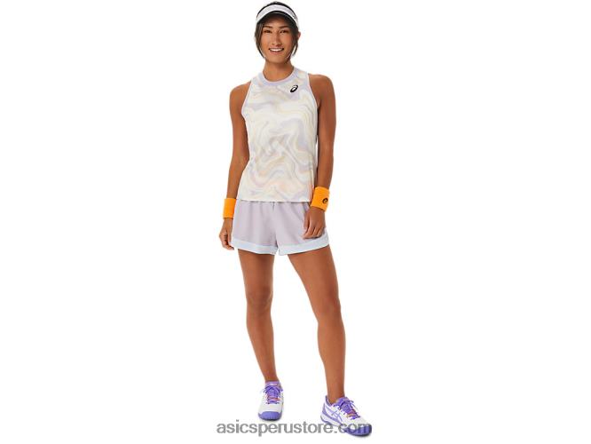 RPVB2521 violeta anochecer Asics Camiseta sin mangas con gráfico Match para mujer