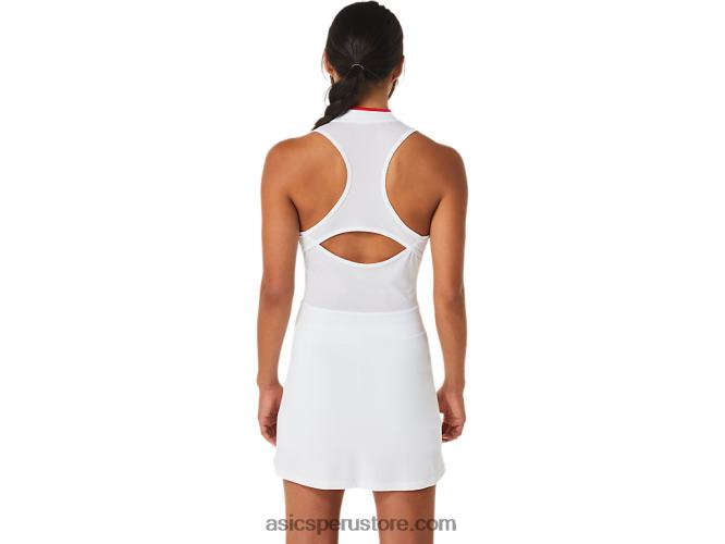 RPVB2526 blanco brillante Asics vestido de partido de mujer