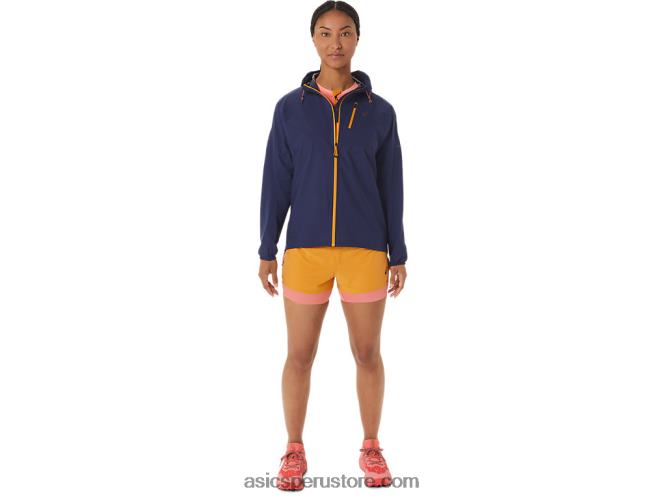 RPVB2537 tormenta de arena/papaya Asics pantalón corto mujer fujitrail 2-n-1