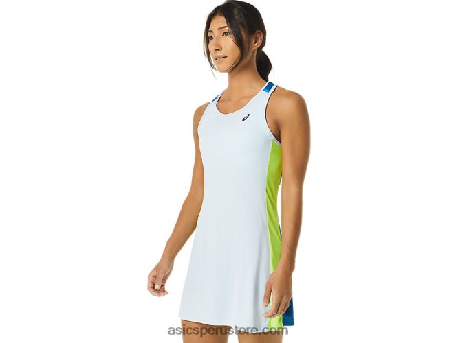 RPVB2557 cielo/azul renacido Asics vestido gráfico de corte para mujer
