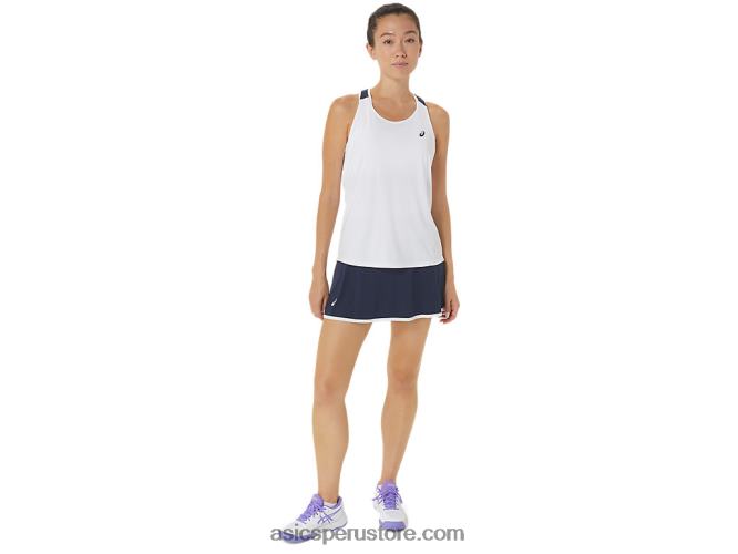 RPVB2566 blanco brillante/medianoche Asics tanque de la corte de mujeres