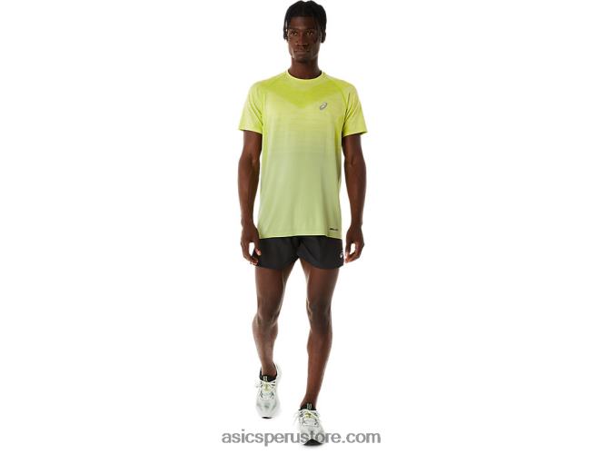 RPVB27 salvia ligera/ralladura de lima Asics top de manga corta sin costuras para hombre