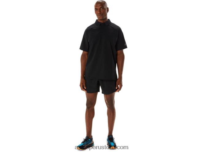 RPVB270 rendimiento negro Asics polo de hombre actibreeze jacquard