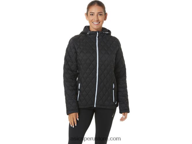 RPVB2721 rendimiento negro/cielo suave Asics chaqueta con aislamiento de alto rendimiento para mujer