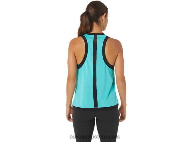 RPVB2725 cristal marino Asics camiseta sin mangas kate de malla para mujer