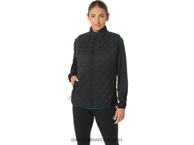 RPVB2750 rendimiento negro/pino aterciopelado Asics chaleco con aislamiento inverso para mujer