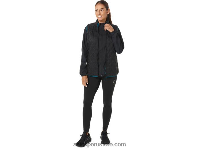 RPVB2750 rendimiento negro/pino aterciopelado Asics chaleco con aislamiento inverso para mujer