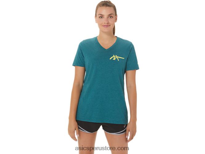 RPVB2753 brezo de pino de terciopelo Asics 1977 heritage americana de mujer con cuello en v