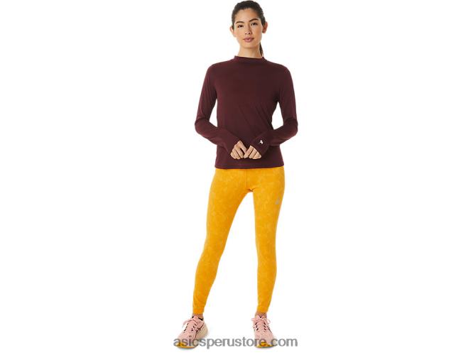 RPVB2754 marte profundo Asics top runkoyo de manga larga con cuello simulado para mujer