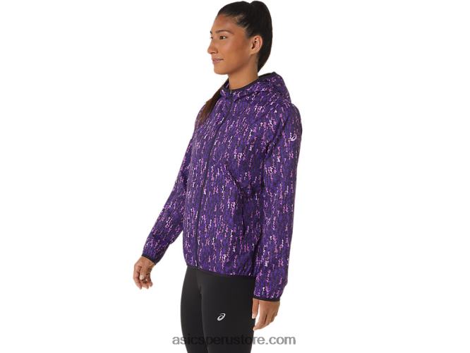 RPVB2771 pincelada de orquídea / solanáceas Asics chaqueta plegable de mujer