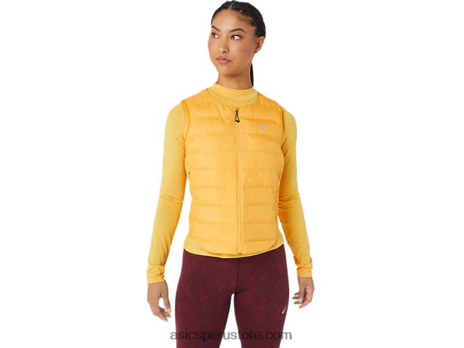 RPVB2789 tigre amarillo Asics chaleco acolchado runkoyo mujer