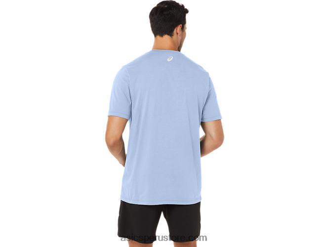 RPVB28 cielo suave Asics playera de manga corta a rayas