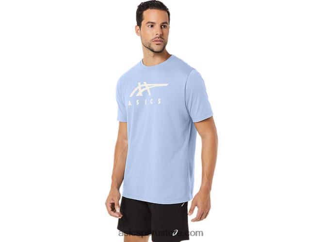 RPVB28 cielo suave Asics playera de manga corta a rayas