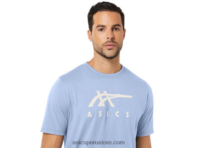RPVB28 cielo suave Asics playera de manga corta a rayas