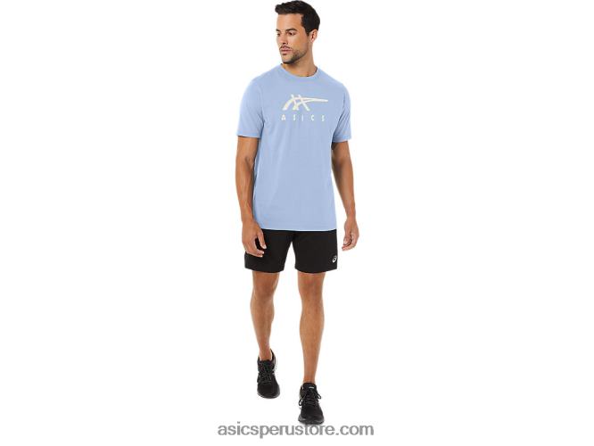 RPVB28 cielo suave Asics playera de manga corta a rayas