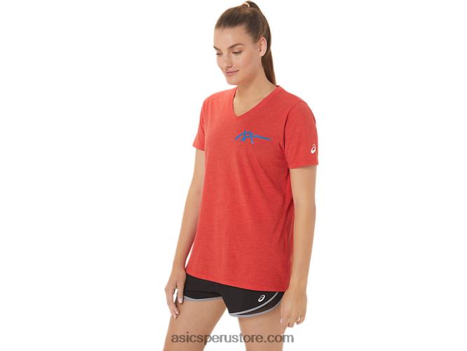 RPVB2821 brezo rojo clásico Asics 1977 heritage americana de mujer con cuello en v