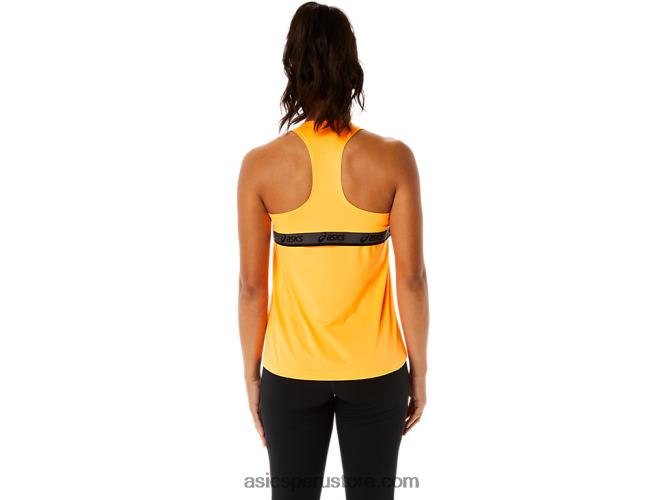 RPVB2823 estallido de naranja Asics camiseta sin mangas fit sana para mujer