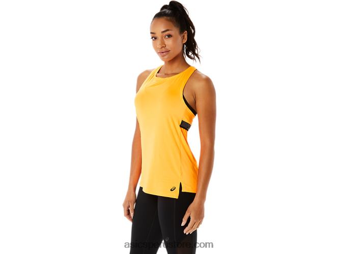 RPVB2823 estallido de naranja Asics camiseta sin mangas fit sana para mujer