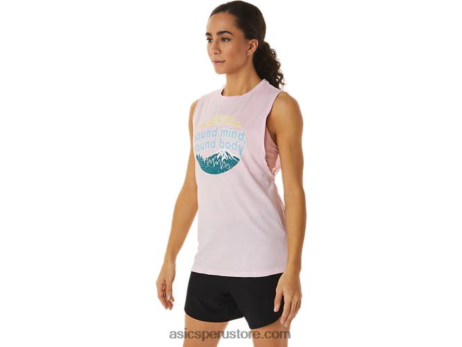 RPVB2833 sal rosa Asics Camiseta sin mangas de montaña para mujer
