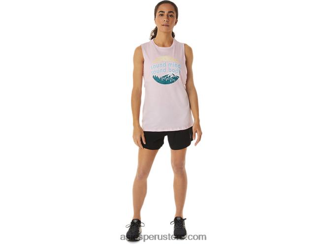 RPVB2833 sal rosa Asics Camiseta sin mangas de montaña para mujer