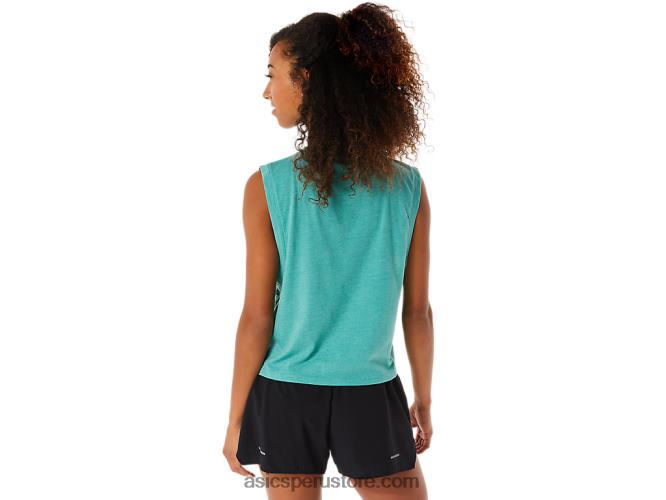RPVB2836 brezo sabio Asics crop top de mujer con estampado integral
