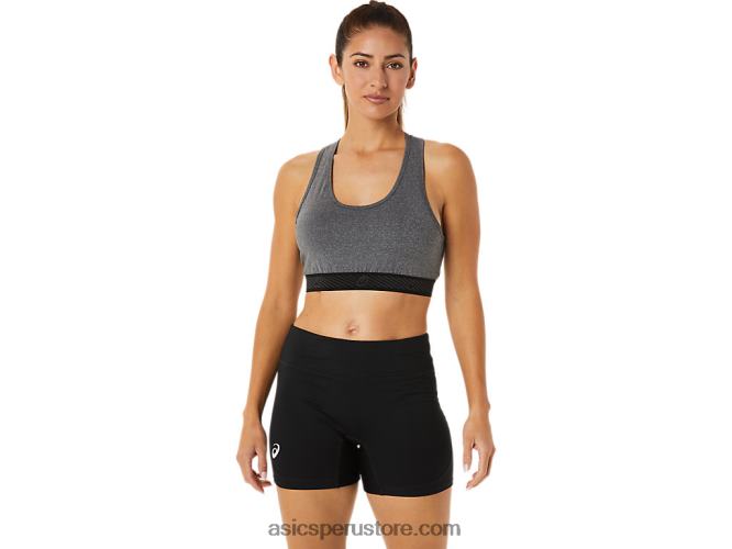 RPVB2885 jaspeado gris oscuro/negro Asics sujetador con relleno circuit ii para mujer