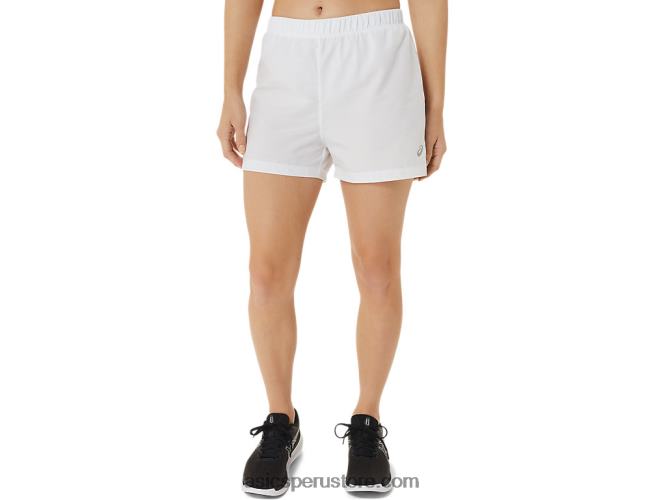 RPVB2886 blanco brillante Asics pantalones cortos de 3 pulgadas para mujer