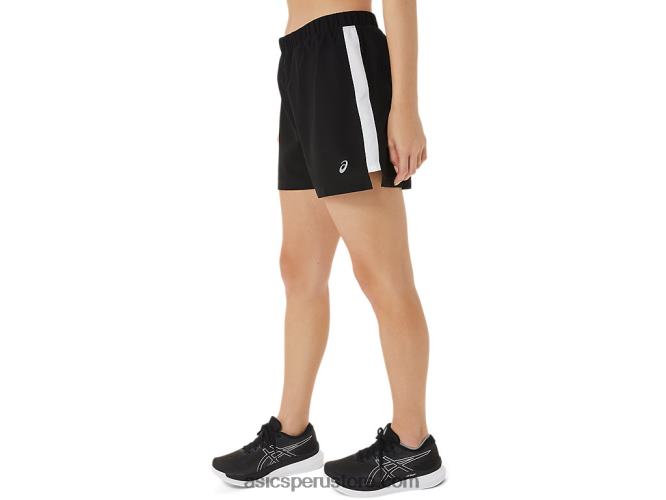 RPVB2909 rendimiento en blanco y negro Asics pantalones cortos de 3 pulgadas para mujer