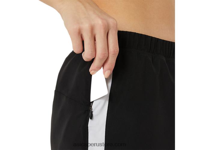 RPVB2909 rendimiento en blanco y negro Asics pantalones cortos de 3 pulgadas para mujer