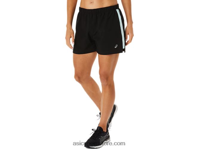 RPVB2917 rendimiento negro/azul claro Asics pantalones cortos de 3 pulgadas para mujer