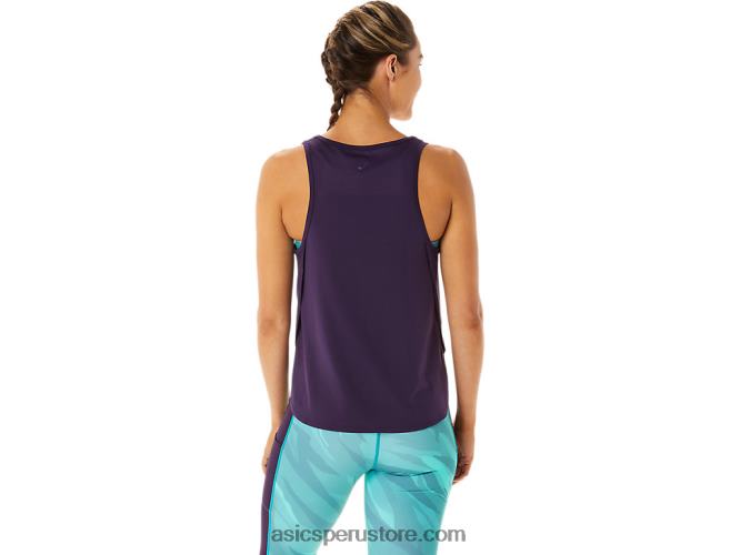 RPVB2934 sombra de noche Asics top sin mangas con abertura lateral para mujer