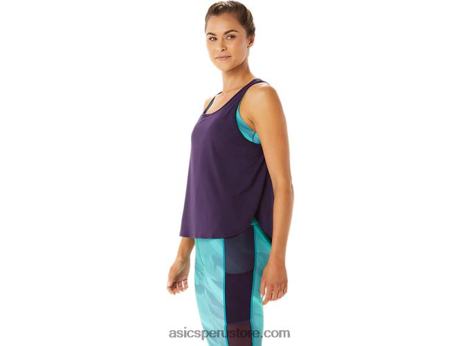 RPVB2934 sombra de noche Asics top sin mangas con abertura lateral para mujer