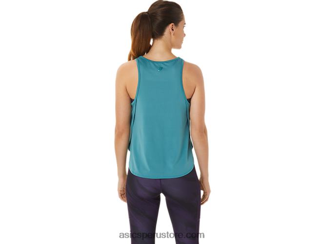 RPVB2938 pino brumoso Asics top sin mangas con abertura lateral para mujer