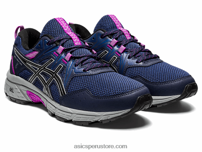 RPVB2945 medianoche/plata pura Asics gel-venture 8 de ancho