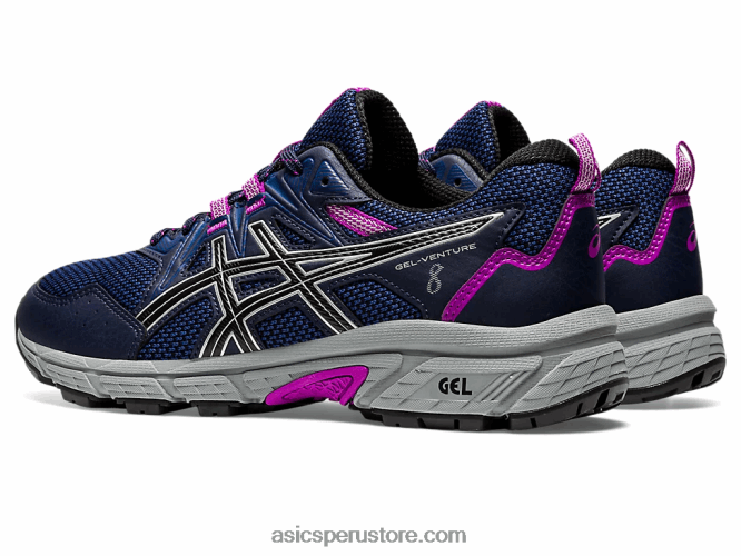 RPVB2945 medianoche/plata pura Asics gel-venture 8 de ancho