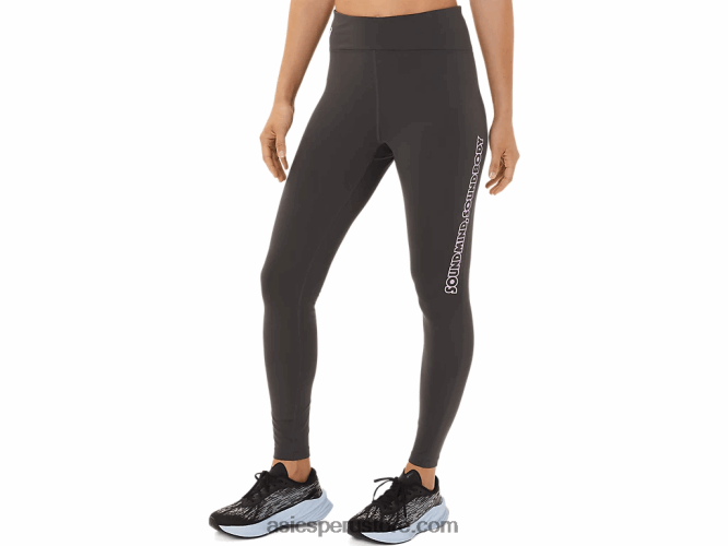 RPVB2946 gris obsidiana Asics mallas con estampado de logo para mujer