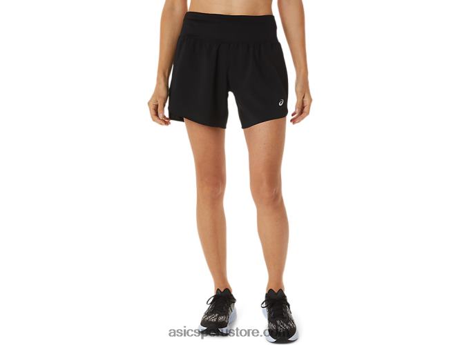 RPVB2986 rendimiento negro Asics camino de las mujeres 55in corto
