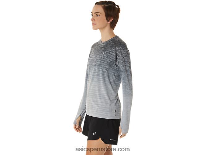 RPVB2988 gris portador/gris glaciar Asics top sin costuras de manga larga para mujer
