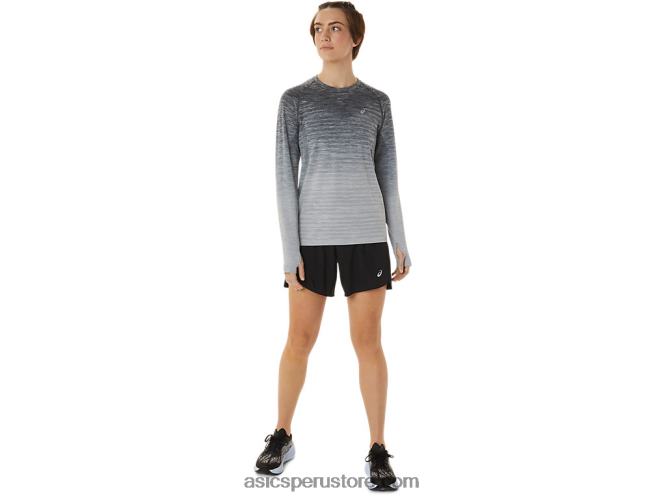 RPVB2988 gris portador/gris glaciar Asics top sin costuras de manga larga para mujer