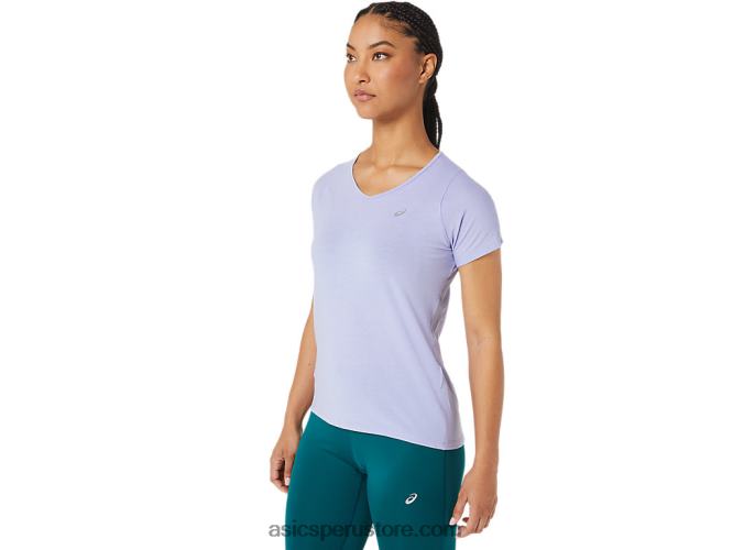 RPVB2998 vapor Asics top de manga corta con cuello en v para mujer
