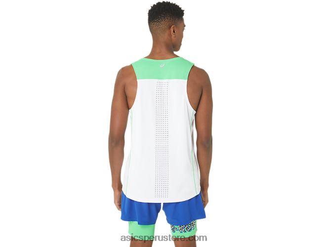 RPVB30 blanco/pista Asics nueva camiseta de tirantes reutilizada fuerte para hombre