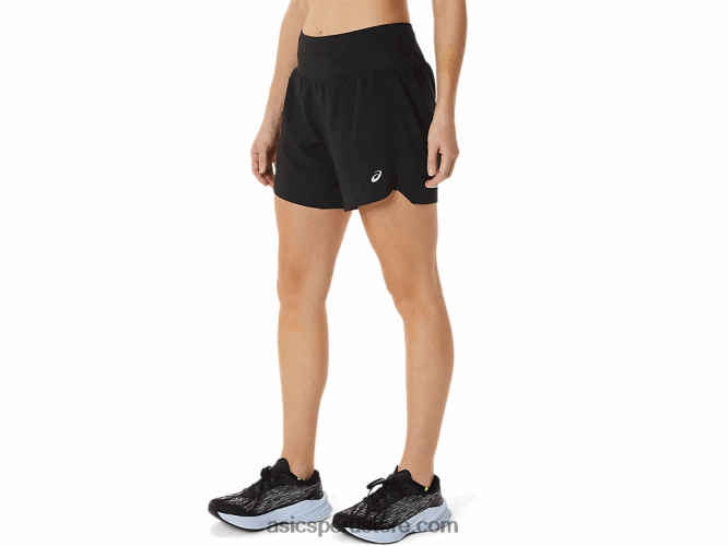 RPVB3002 rendimiento negro Asics carretera mujer 2-n-1 55in corto