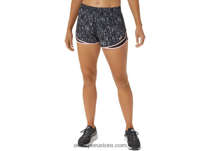 RPVB3024 Japón cepillado rendimiento negro Asics pantalón corto de mujer pr lyte de 25 pulgadas