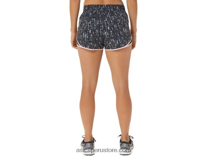 RPVB3024 Japón cepillado rendimiento negro Asics pantalón corto de mujer pr lyte de 25 pulgadas
