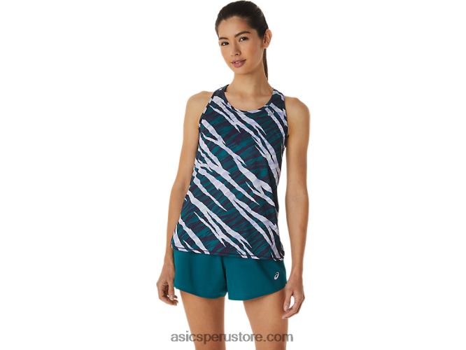 RPVB3027 pantalla de noche/pino aterciopelado Asics camiseta sin mangas de camuflaje salvaje para mujer