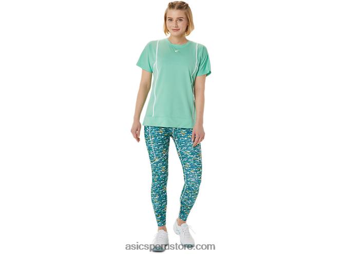 RPVB3055 espuma de mar/blanco brillante Asics nueva camiseta de manga corta strong 92 para mujer