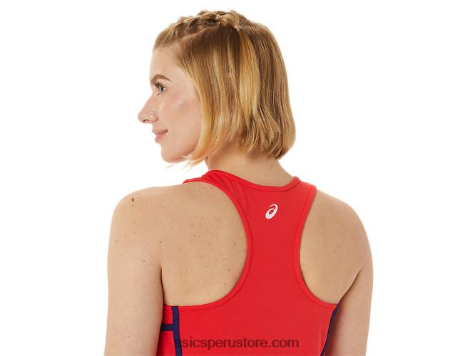 RPVB3060 alerta roja/buceo azul Asics nueva camiseta sin mangas strong 92 para mujer