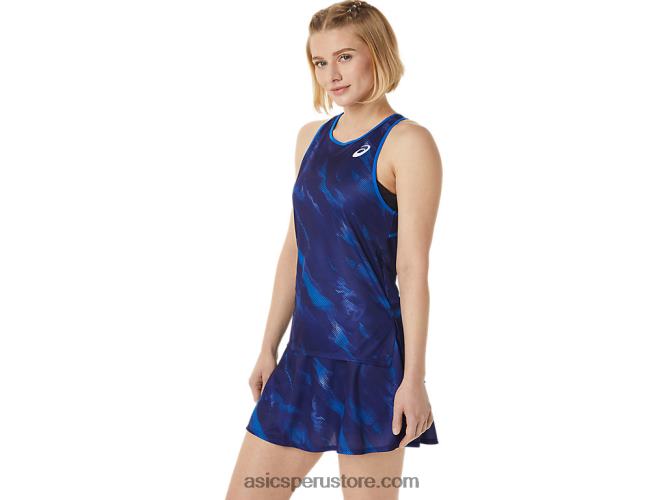 RPVB3061 buceo azul Asics Camiseta sin mangas con gráfico Match para mujer